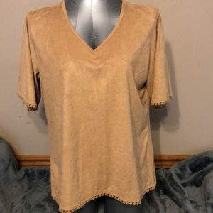 Faux Suede Top